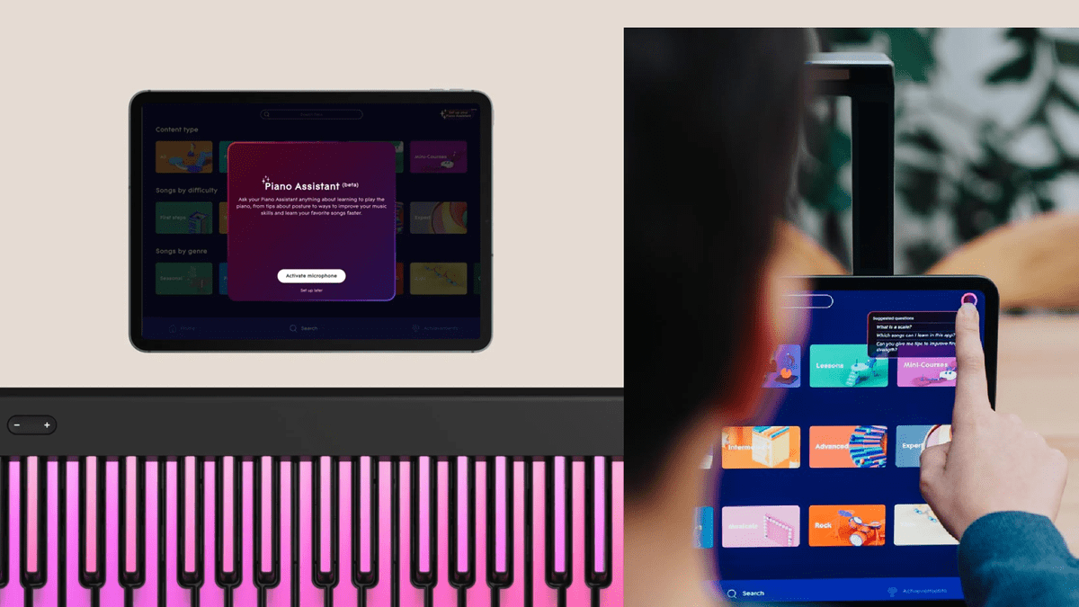 This high-tech piano wants to teach you to play with the power of AI This high-tech piano wants to teach you to play with the power of AI