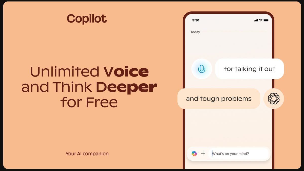 Microsoft Lets Free Copilot AI Users Use Voice Conversation and Complex Query Tools Microsoft Lets Free Copilot AI Users Use Voice Conversation and Complex Query Tools