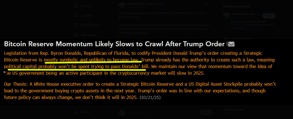 US As A Bitcoin Whale? Analyst Puts 2025 Buying Odds At Just 30%