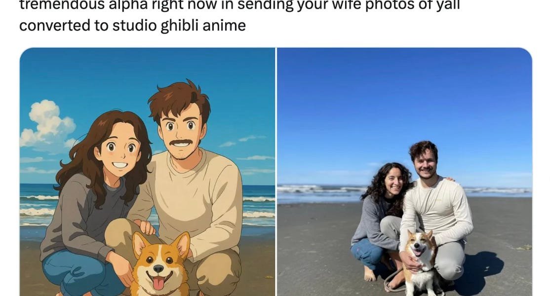 Ghibli, AI & semantic apocalypse; AI colleagues; China’s order; nuclear, hacker enzymes, intergalactic travel++ Ghibli, AI & semantic apocalypse; AI colleagues; China’s order; nuclear, hacker enzymes, intergalactic travel++
