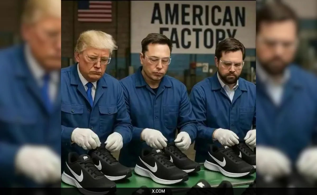 AI Memes Feature Trump And Musk In Sneaker Factory AI Memes Feature Trump And Musk In Sneaker Factory