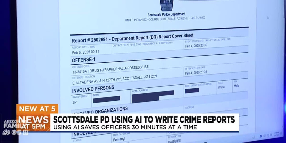 How Scottsdale police are using AI to help write crime reports How Scottsdale police are using AI to help write crime reports