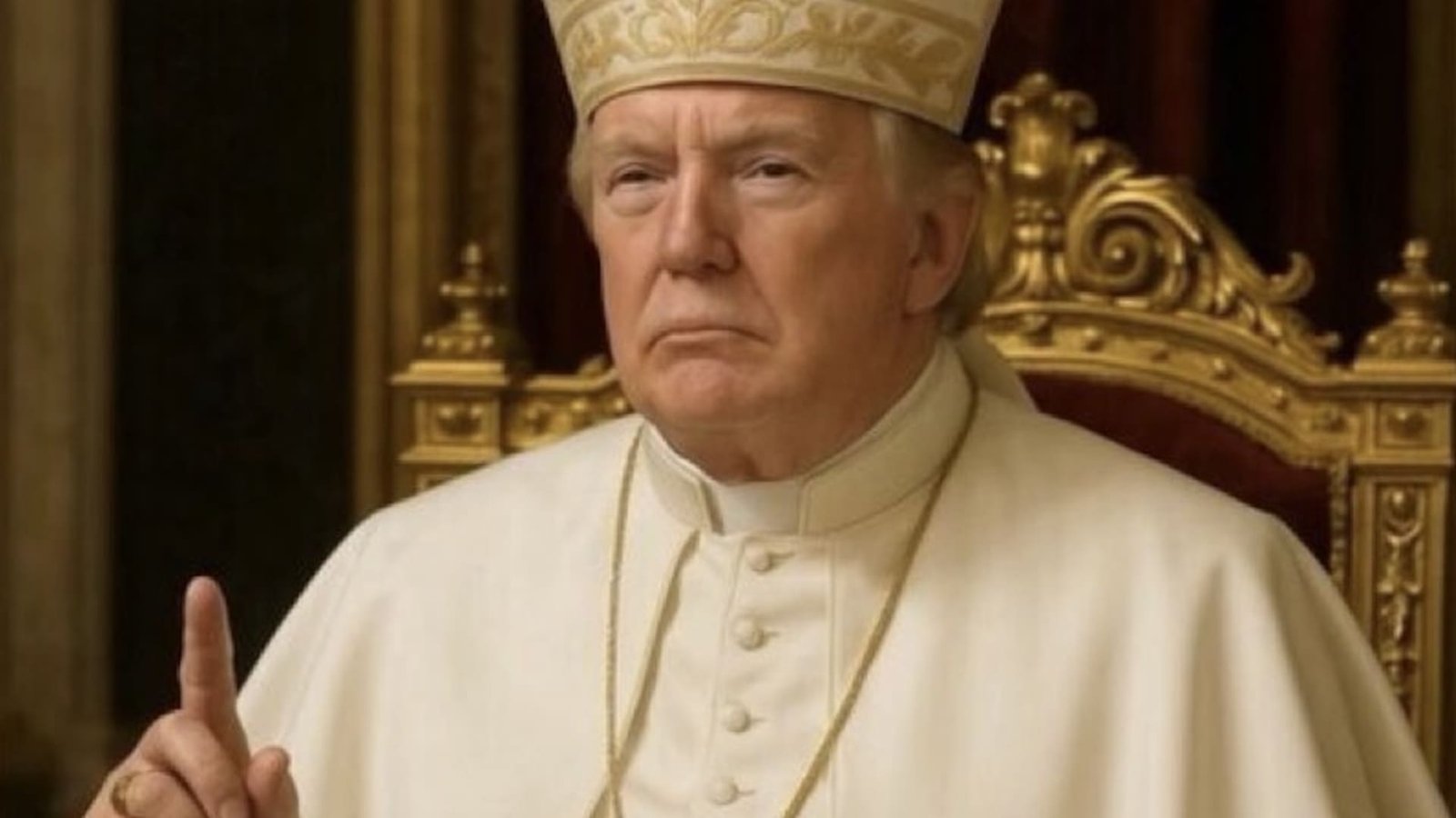 Trump depicted as pope in AI-generated photo Trump depicted as pope in AI-generated photo