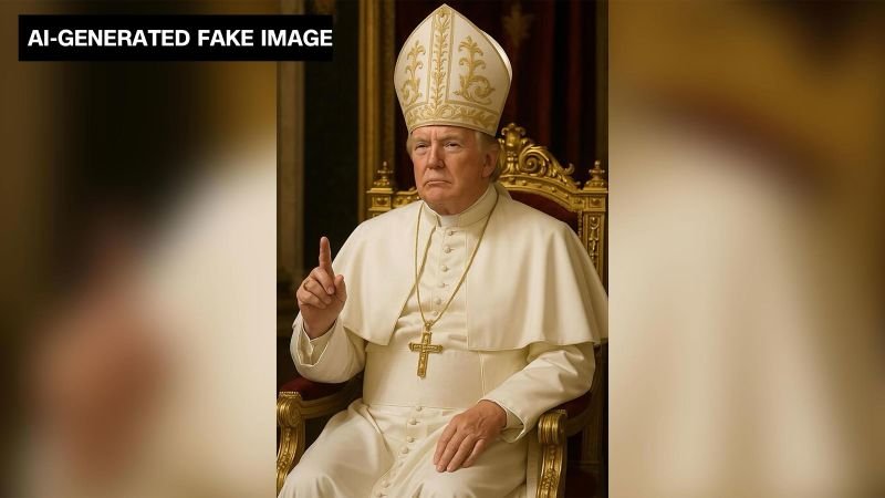 Trump draws criticism with AI image of himself as the pope ahead of the papal conclave
