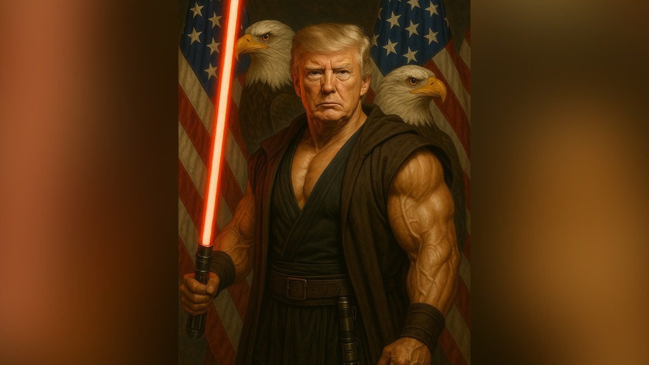 White House shares AI image of Trump with lightsaber for ‘May the 4th’ White House shares AI image of Trump with lightsaber for ‘May the 4th’