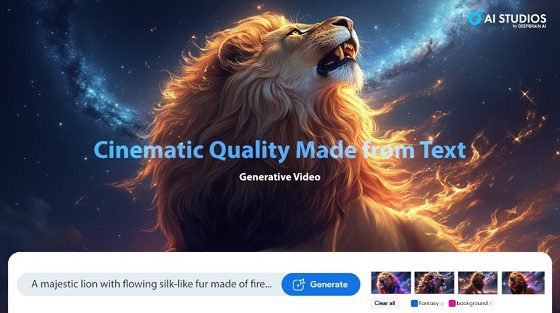 AI Studios 4.0 Enables Cinematic-Grade Video Generation from Text Prompt