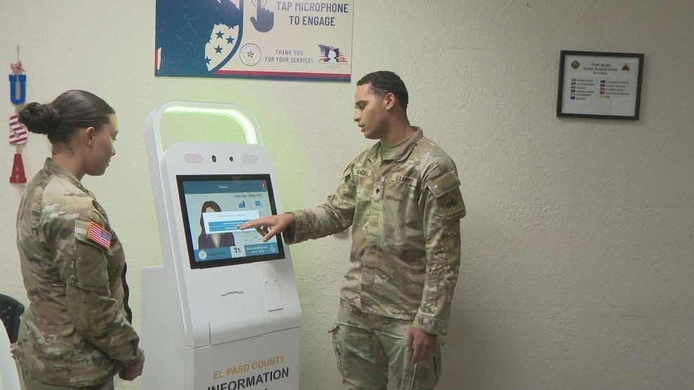 El Paso unveils A.I. kiosk at Fort Bliss to streamline soldiers’ court services El Paso unveils A.I. kiosk at Fort Bliss to streamline soldiers’ court services