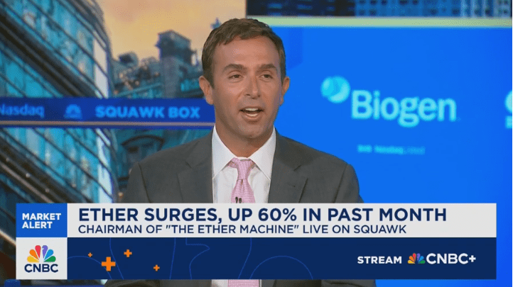 Ether Machine Boss Snubs Bitcoin, Backs Ethereum As Superior Bet Ether Machine Boss Snubs Bitcoin, Backs Ethereum As Superior Bet