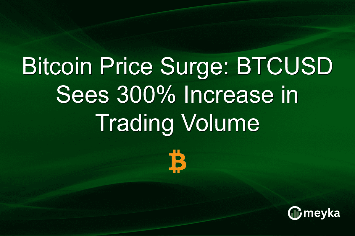 Bitcoin Price Surge: BTCUSD Sees 300% Increase in Trading Volume Bitcoin Price Surge: BTCUSD Sees 300% Increase in Trading Volume