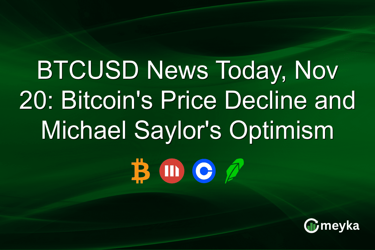 BTCUSD News Today, Nov 20: Bitcoin’s Price Decline and Michael Saylor’s Optimism