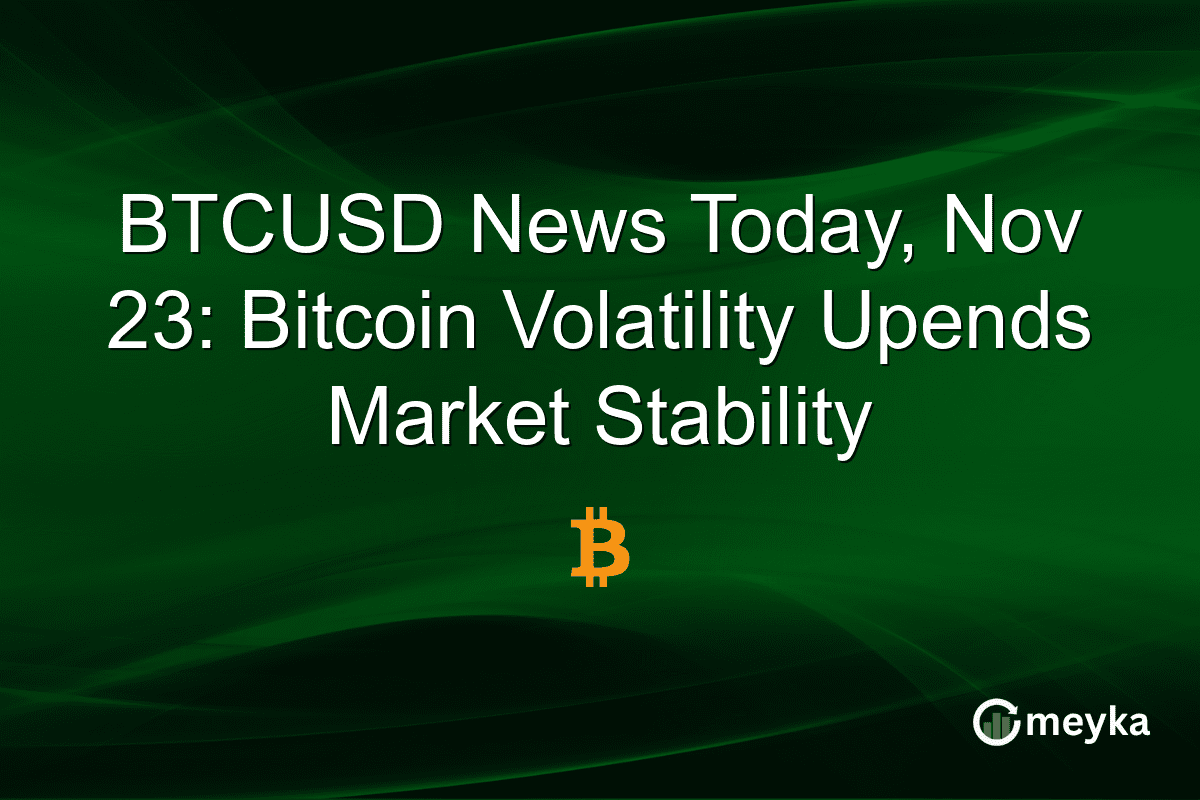 BTCUSD News Today, Nov 23: Bitcoin Volatility Upends Market Stability BTCUSD News Today, Nov 23: Bitcoin Volatility Upends Market Stability